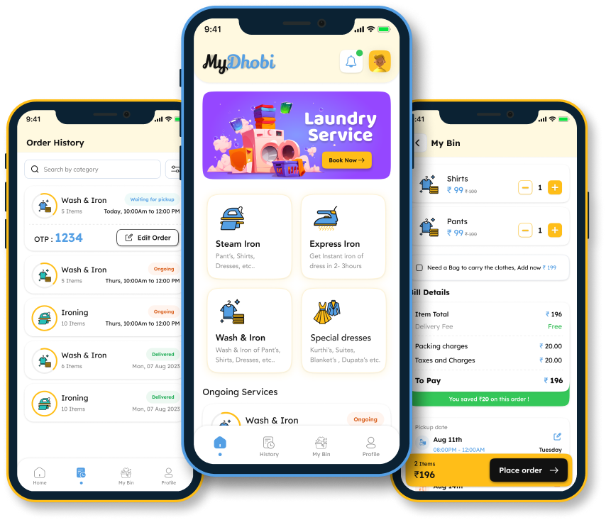 Laundr Clone App Development Image